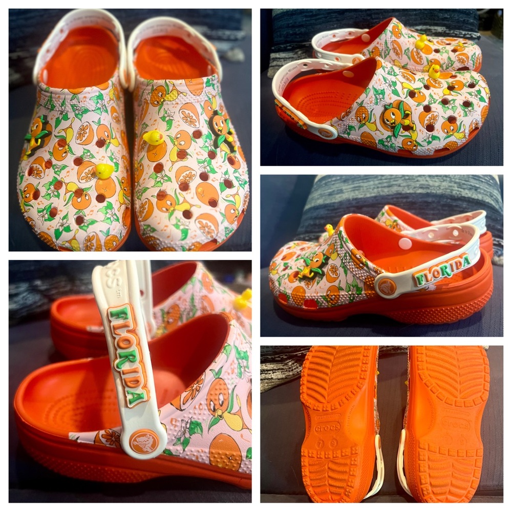 Disney Orange Bird Florida, 55th Anniversary CROCS, M7, W9,